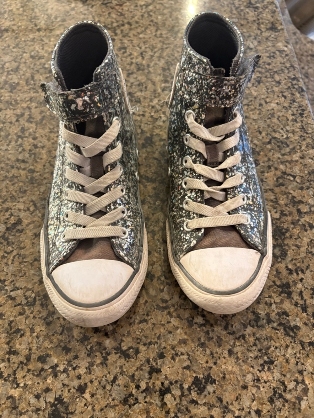 Converse Glitter High-Top Sneakers - Silver